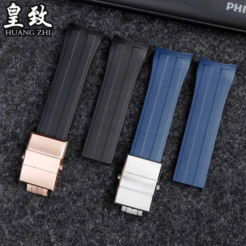 Para navegador Mido M 026430 A M 026608 Una estrella de mar M 011430 Correa de reloj Ruber con extremo curvado para hombre, correa de silicona de 22mm, pulsera Citizen