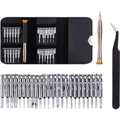 26 piece Repair Set Of Screwdriver and Cımbızdan Set Mobile Phone, Watch, Glasses, Computer Repair