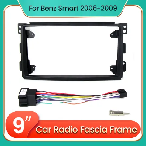 자동차 라디오 페시아 프레임 어댑터 스테레오 키트, 메르세데스 벤츠 스마트 포투 W451 2005 - 2010 패널 대시 플레이어 프레임 인테리어, 2 딘