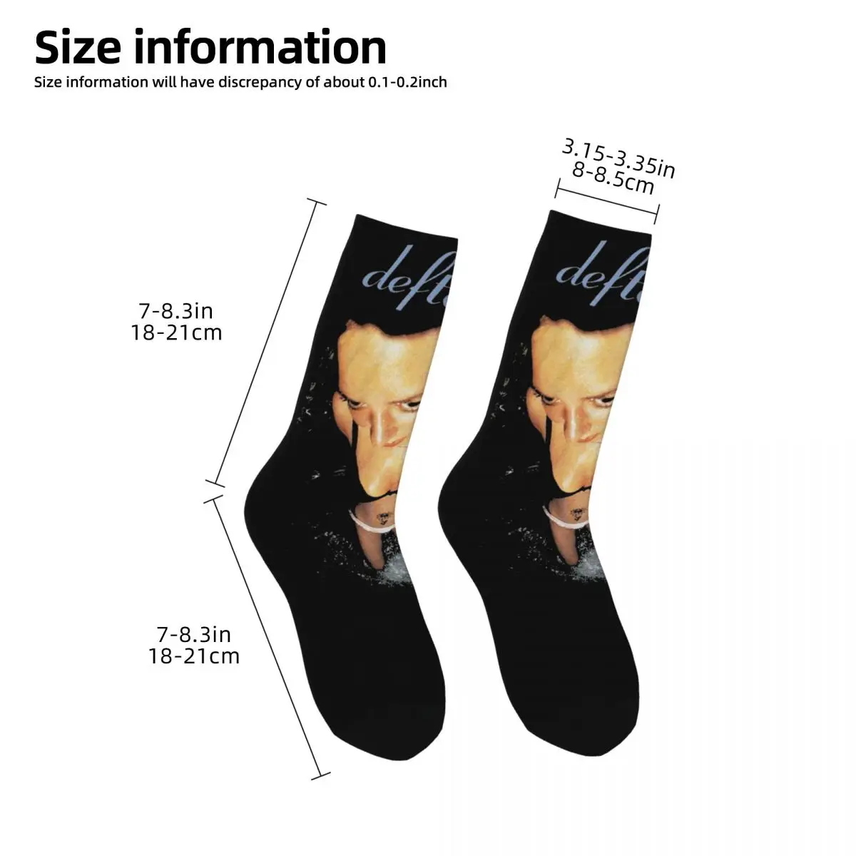 Calcetines largos de poliéster para hombre y mujer, medias de baloncesto de estilo Punk y Hip Hop, absorbentes de sudor, a la moda, Deftones