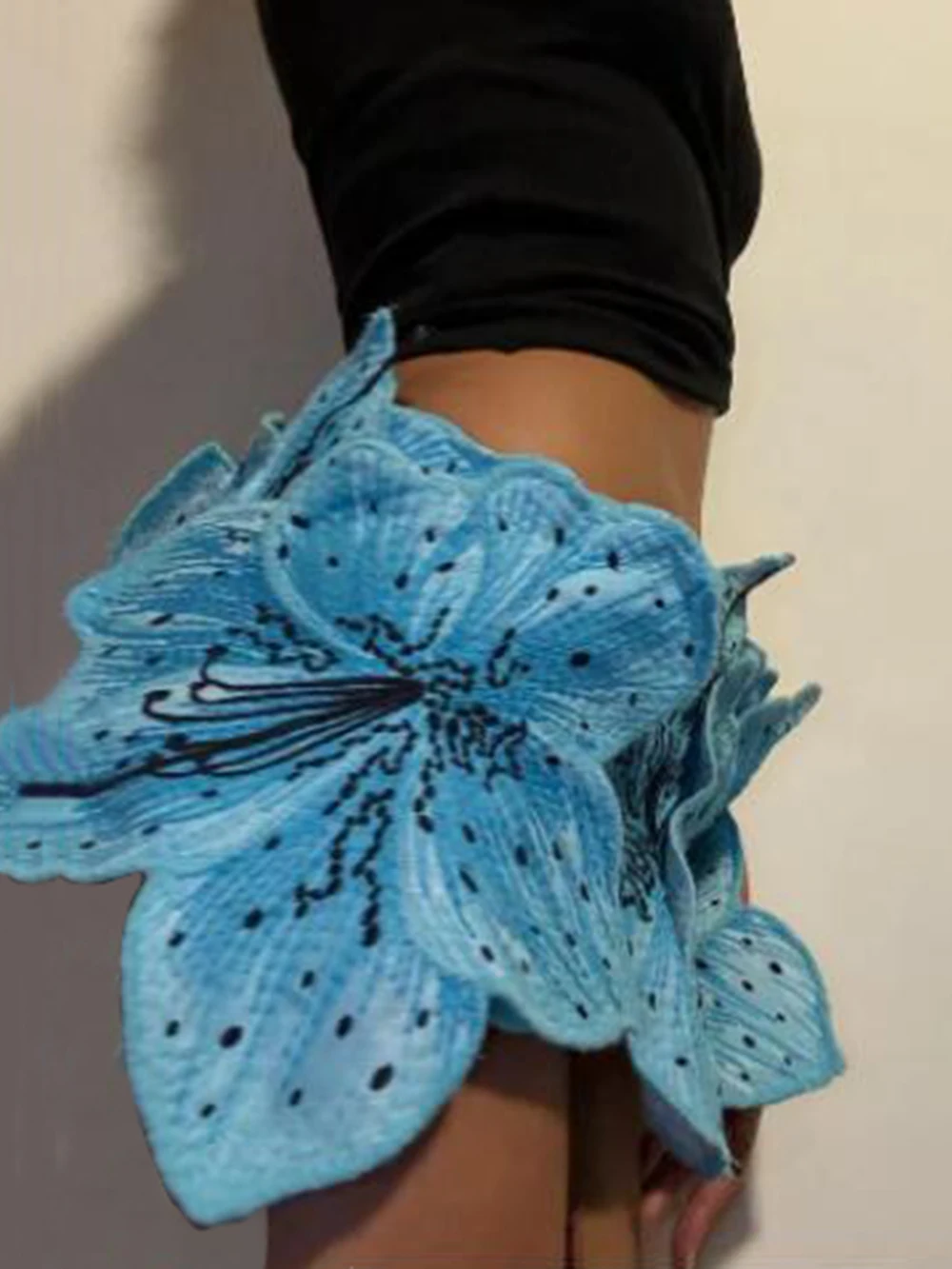 Modphy 2026 New Fashion Trend Embroidered Large Petal 3D Design Flower Short Skirt for Women Y2k Mini Skirts Clothes