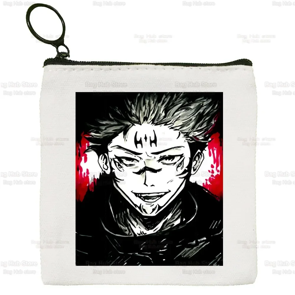 Sukuna Ryomen Black Unisex Handbags Custom Jujutsu Kaisen Anime Canvas Tote Bag Daily Use Reusable Travel Casual Shopping Bag