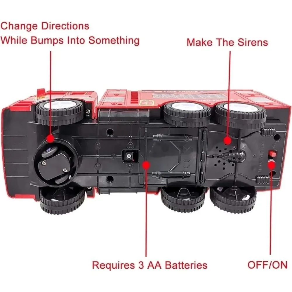 Świecący LED-owy wóz strażacki z magnesem, dźwiękiem i światłem, pojazdy inżynieryjne, mikser, prawdziwa syrena, elektryczny wóz inżynieryjny dla dzieci.