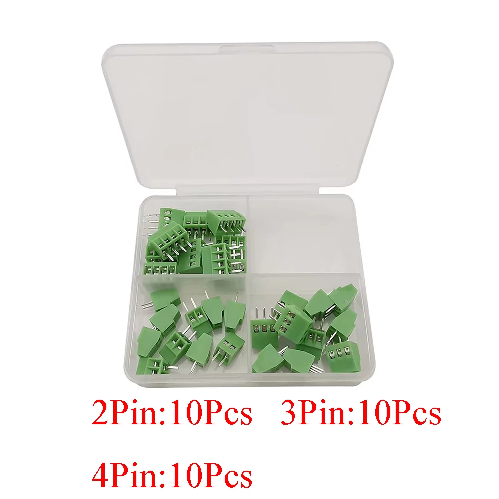 1 صندوق KF128 2.54 مللي متر PCB صغير برغي محطة كتلة موصل KF128-2.54 2P 3P 4P 5P 6P 7P 8P 9P 10P 12P لكابل 26-18AWG