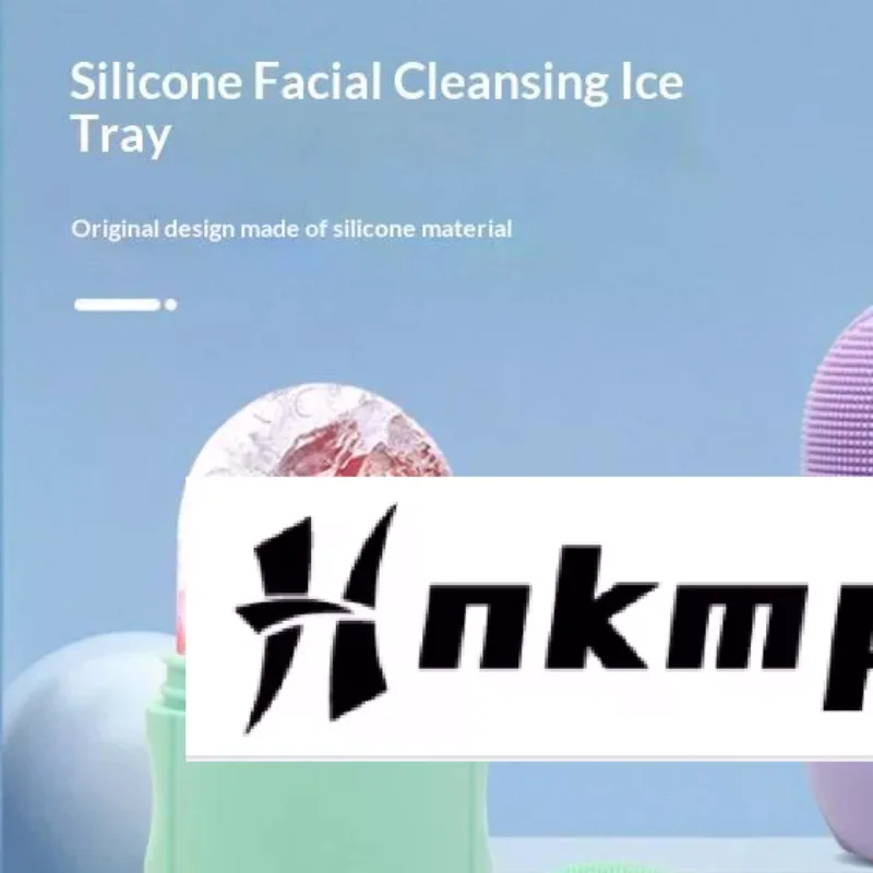 1Pcs Reusable Facial Massage Silicone Face Ice Mold For Beauty Skin Care Face Ice Roller With Cleansing Brush