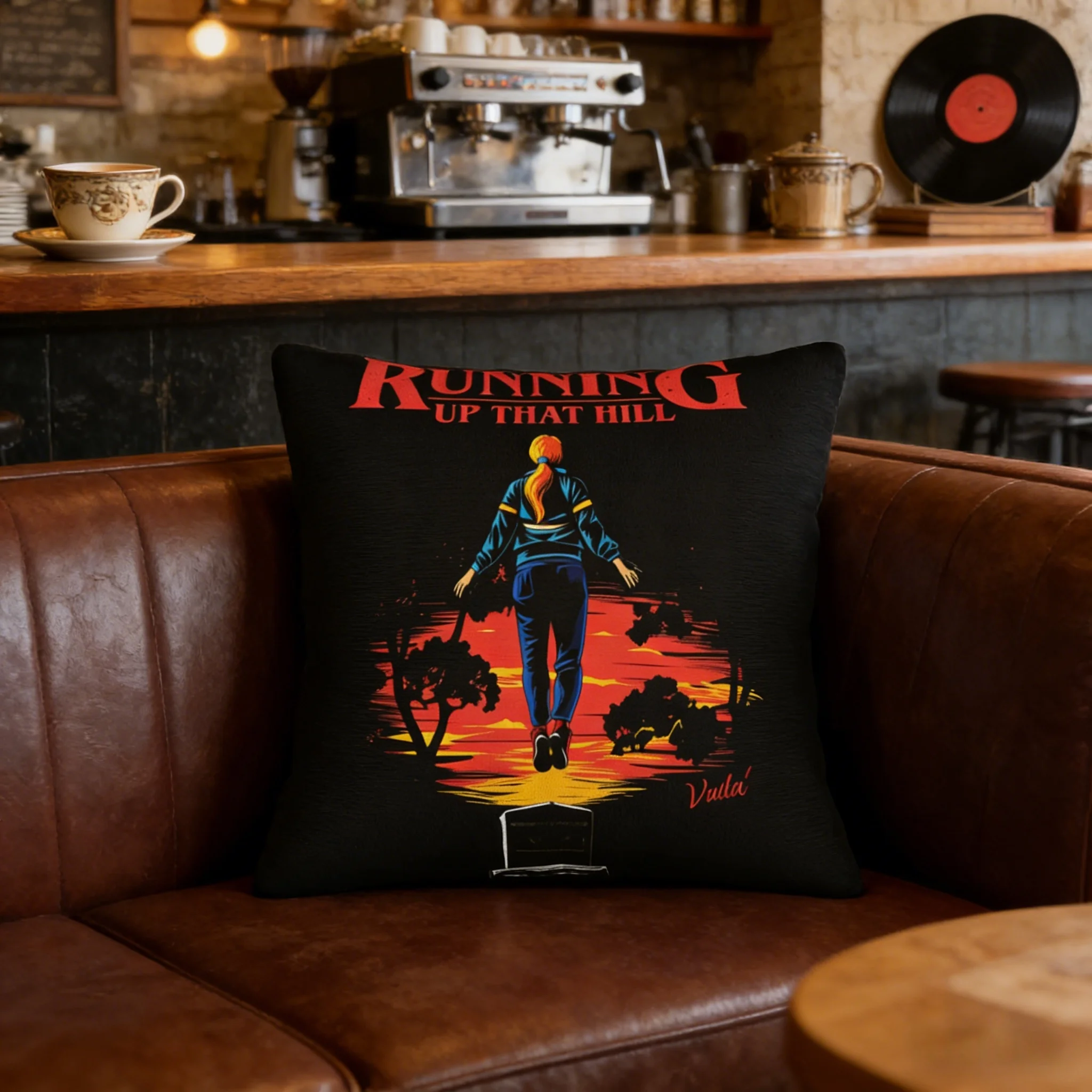 Vintage Demogorgon Pillow Case, Eddie Munson Screen Print Multiple Sizes for Sofa Bedroom Living Room Polyester Decor Gift