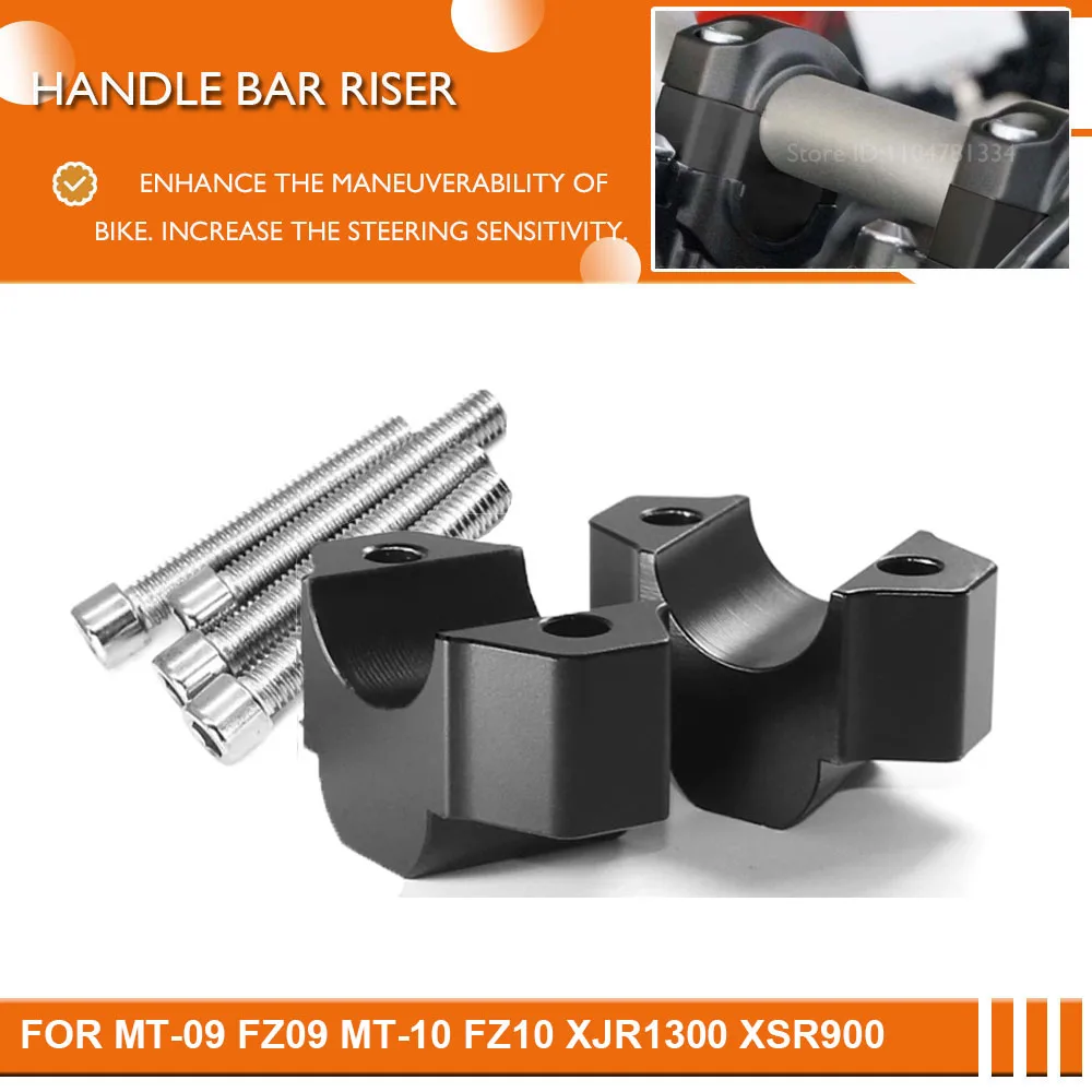 For XSR900 2016-2023 2024 XJR1300 Motorcycle Handlebar Riser Drag Clamp Extend Adapter For XTZ1200 MT 09 10 Handle Bar Rise Up