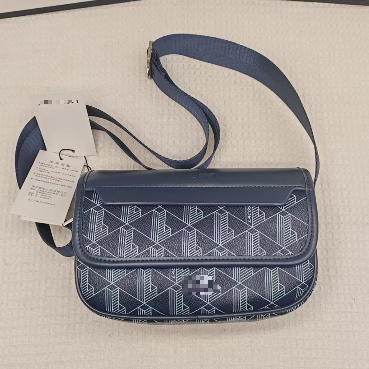 Nieuwe retro geprinte messenger tas voor heren, PU casual trend schoudertas met klep, modieuze opbergtas voor jongens, werkschoudertas