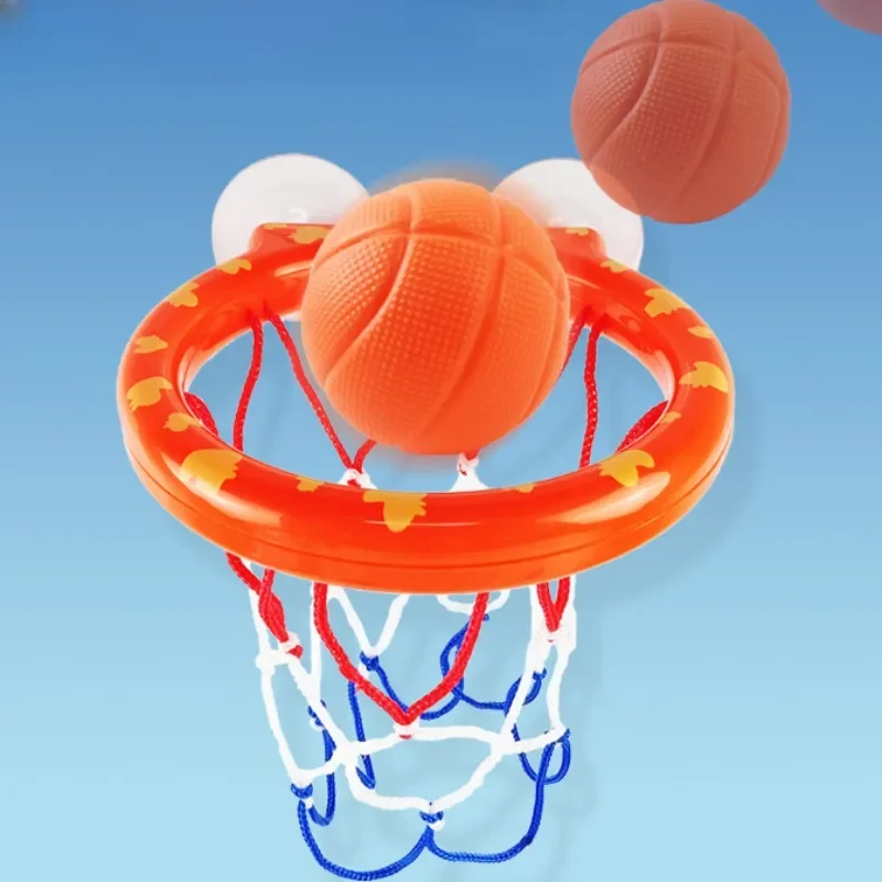 Divertido juguete de baño para chico, aro de baloncesto para bañera de plástico con 3 bolas, juego de disparos educativo, juguete para ducha para niños y niñas