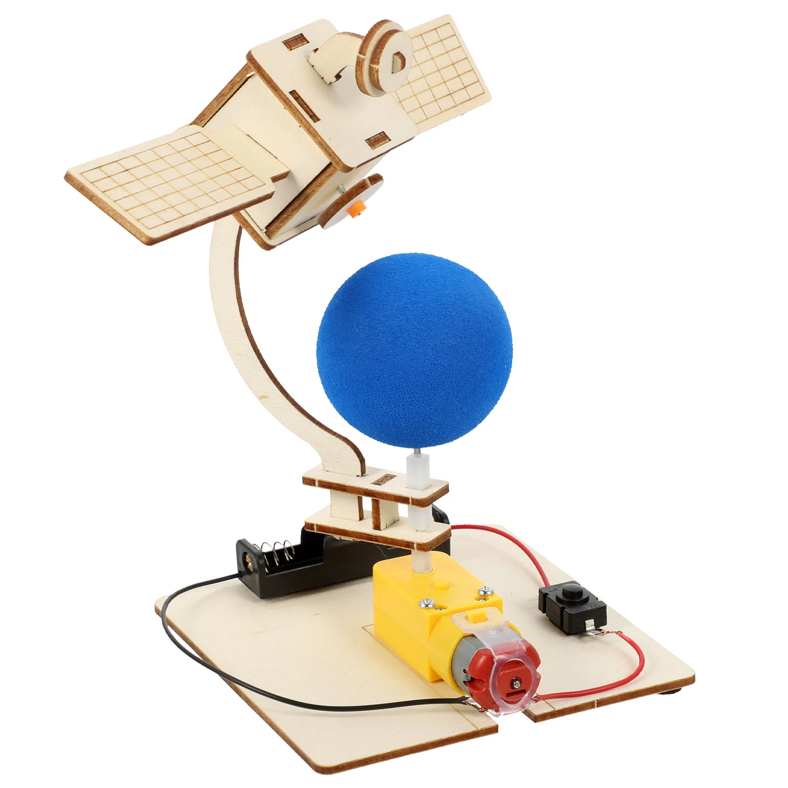 

DIY Satellite Toy Science Projects for Kids Ages 8-12 Plaything Learning Kit Wooden Artificial Model Kits Assemble Funny Props