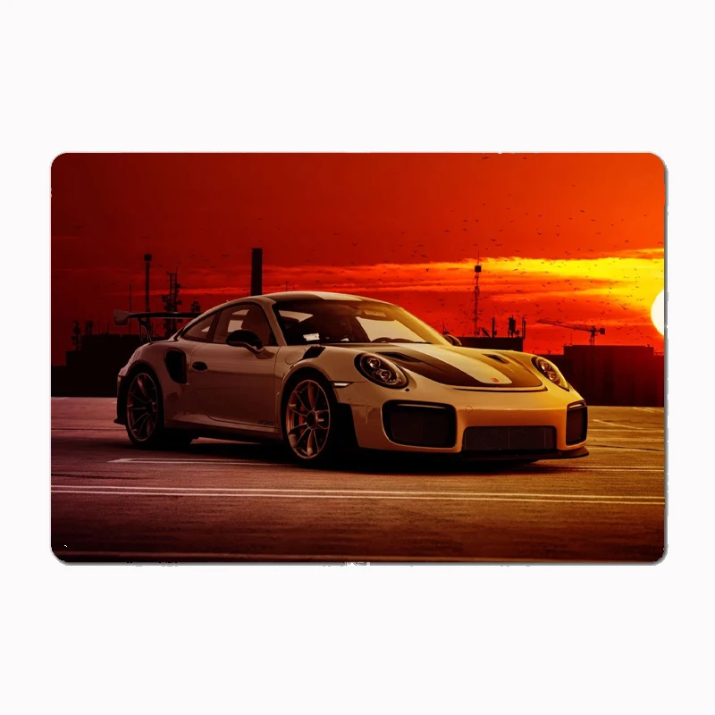 Luxury Classic Car 0911 Sunset At The Docks Metal Sign Poster Garage Room Decor Automobile Club Custom Tin Vintage Home Decor