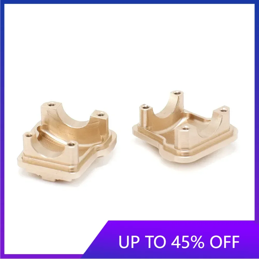 E-star Hub Brass Front and Rear Axle Housing Bridge Cover Brass Counterweight for Traxxas 1/18 Trx4-M Trx4m Upgrade Parts RC  Cr