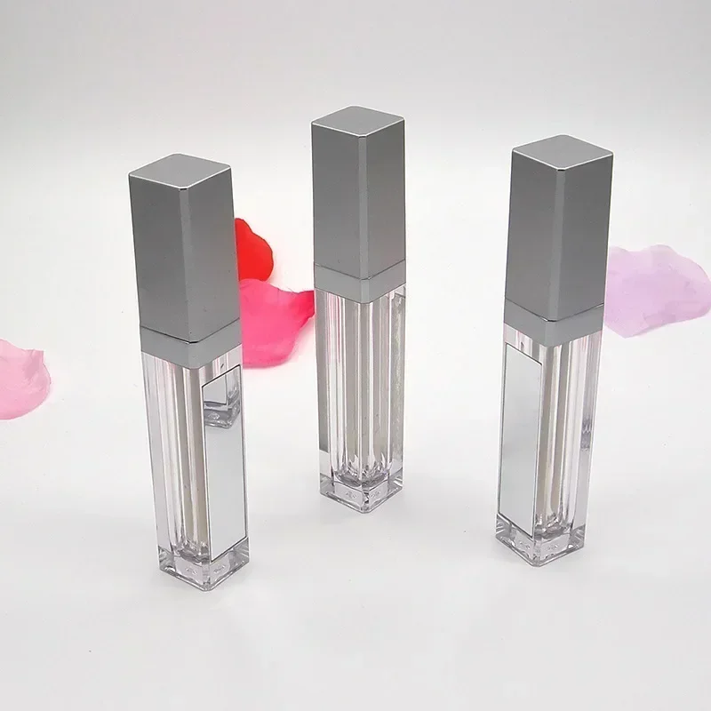 

7ml Empty Lipgloss Tubes with Mirror LED Lip Gloss Bottles Lipstick Tube Square Lip Tubes Makeup Refillable Tube