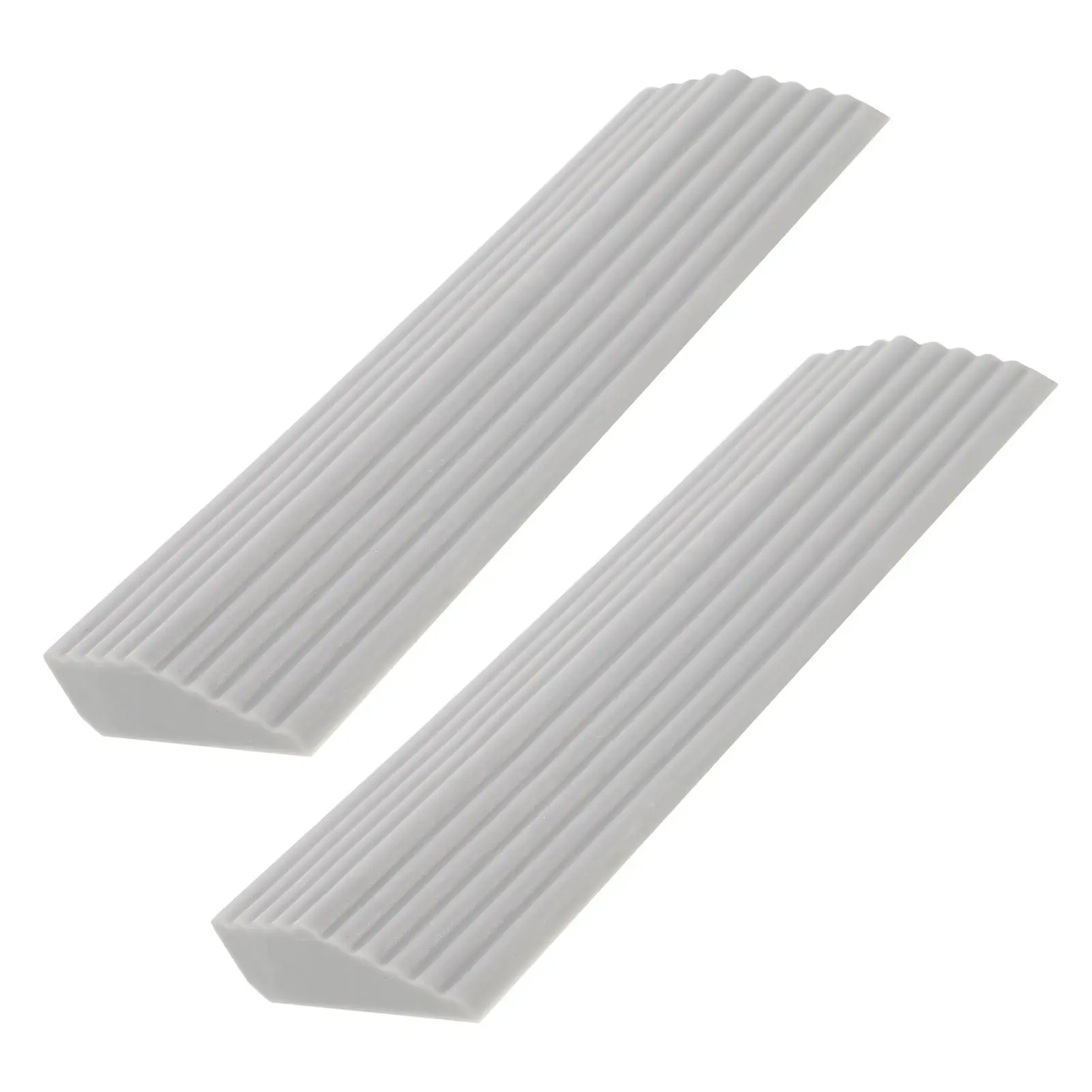 2 Rampas de Transición para Robot Aspirador, de Goma, Delgadas, Antideslizantes, para Umbral de Puerta, para Robot de Limpieza en Hogar y Oficina