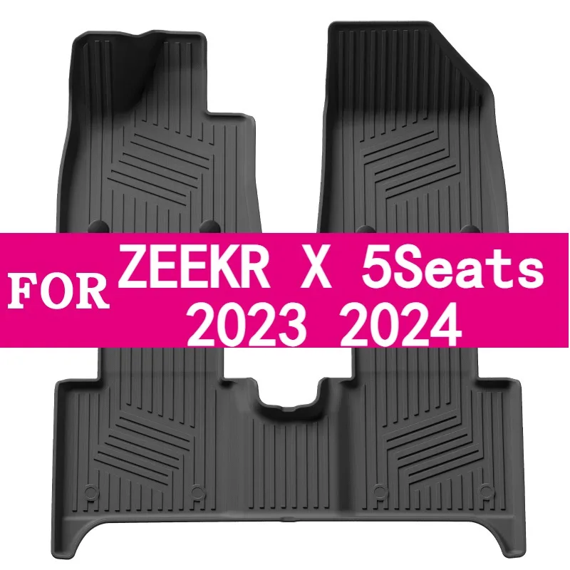 

For RHD LHD ZEEKR X 5Seats 2023 2024 Car Floor Mats Cargo Liner Trunk/Backrest Mat TPE 3D All-Weather Accessiories Black
