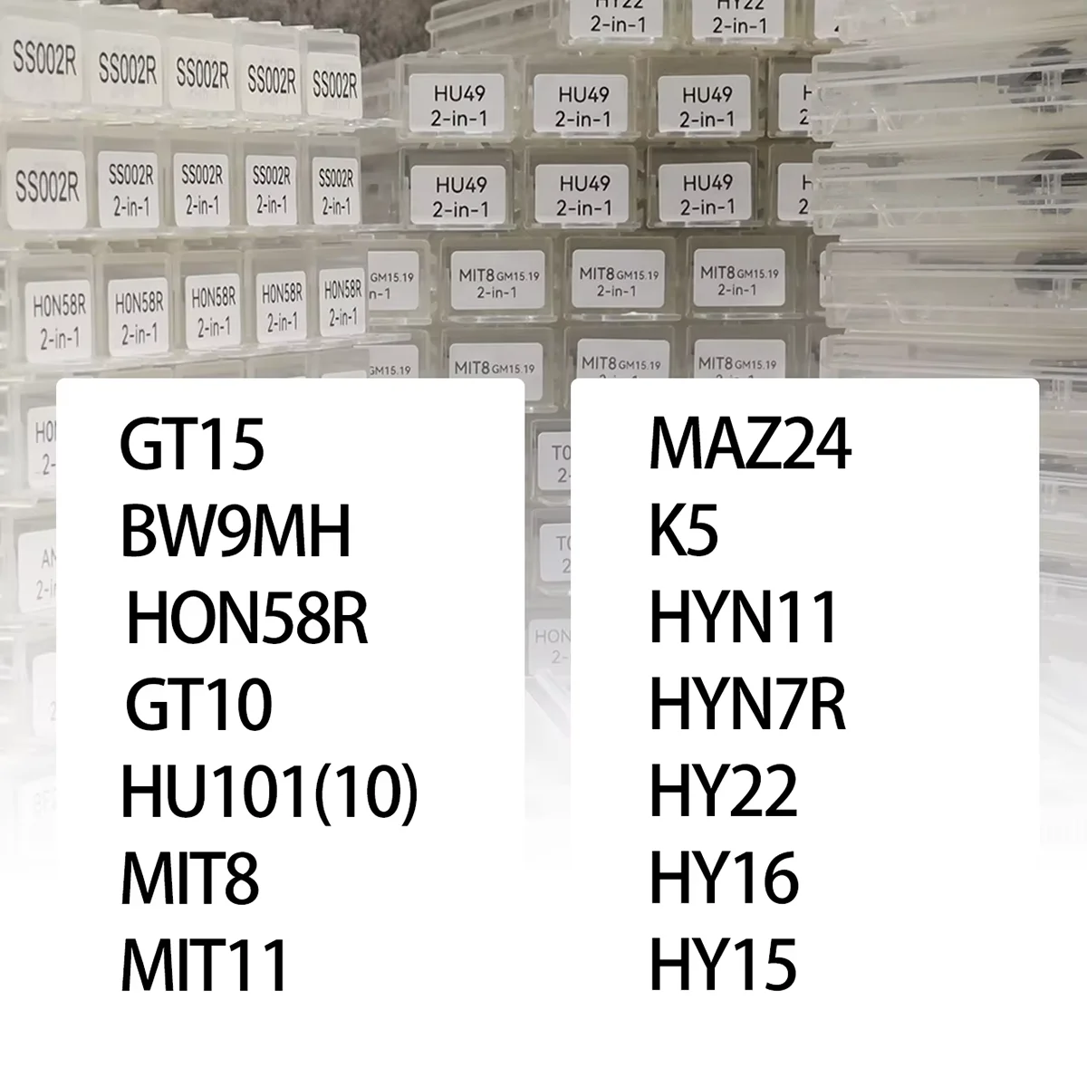LISHI 2 IN 1 Tool GT15 BW9MH HON58R GT10 HU101(10) MIT8 MIT11 MAZ24 K5 HYN11 HYN7R HY22 HY16 HY15