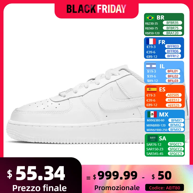 Nike  Le Low-Top Sneakers Pure White Kidsren's Style  Synthetic leather, classic retro style, non-slip, shock-absorbi