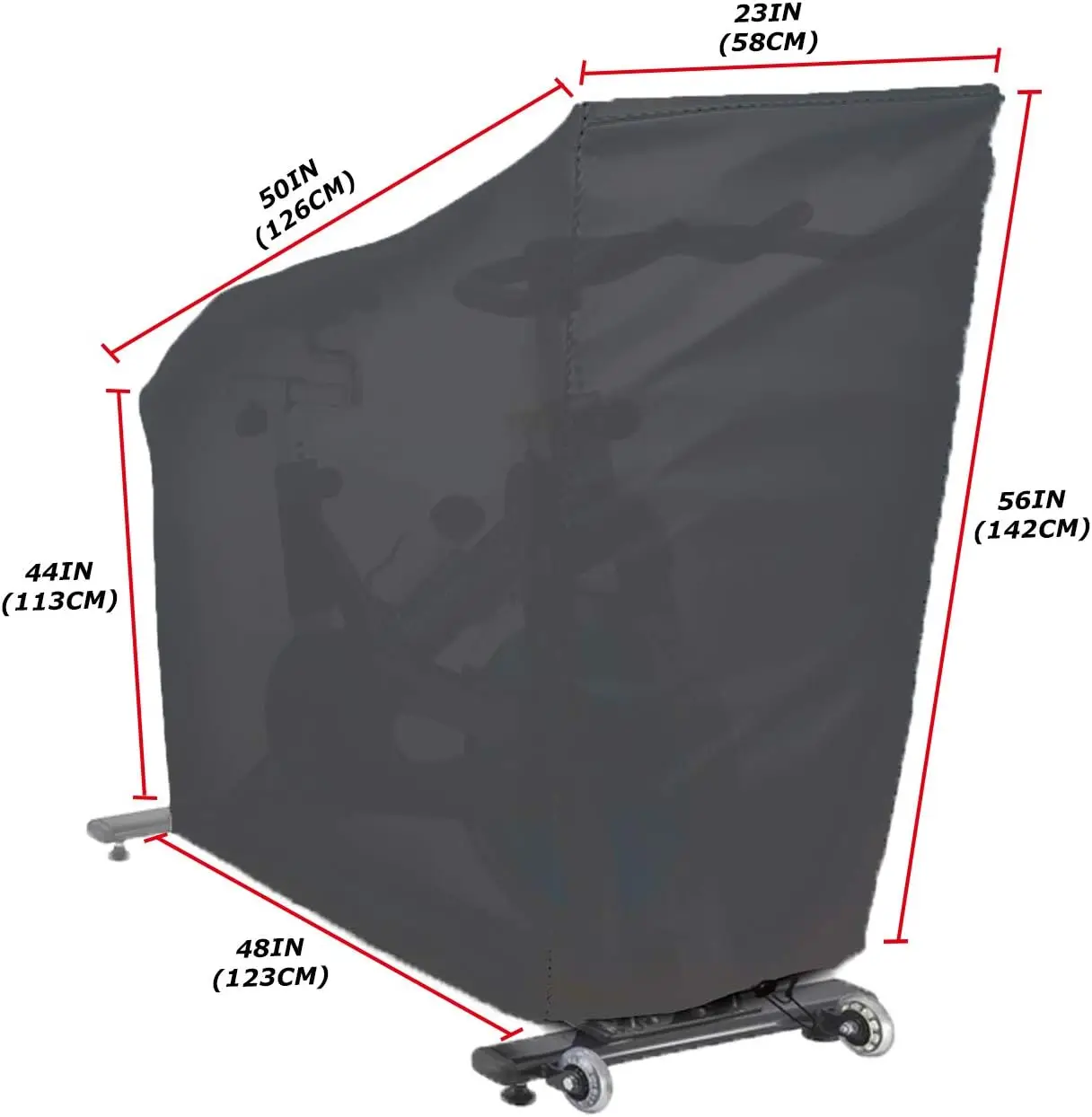 

Exercise Bike Cover, Upright Indoor Cycling Cover and Oxford Waterproof Fabric for Indoor and Outdoor (Black)