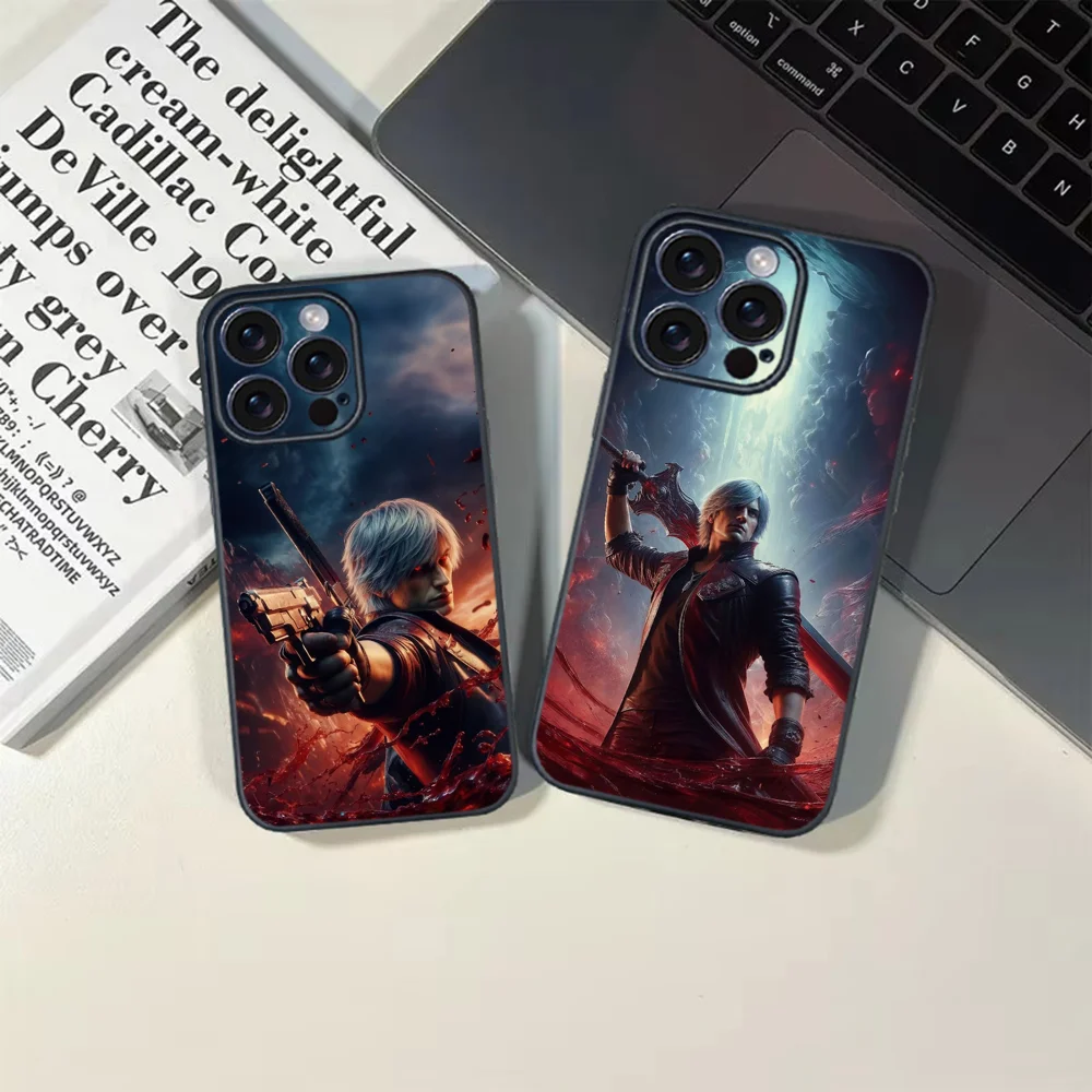 حافظة هاتف D-Devil May Cry 5 لهاتف آيفون 16 15 14 13 12 11 PRO MAX PLUS حافظة صغيرة من مادة البولي يوريثان الناعمة والصديقة للبشرة