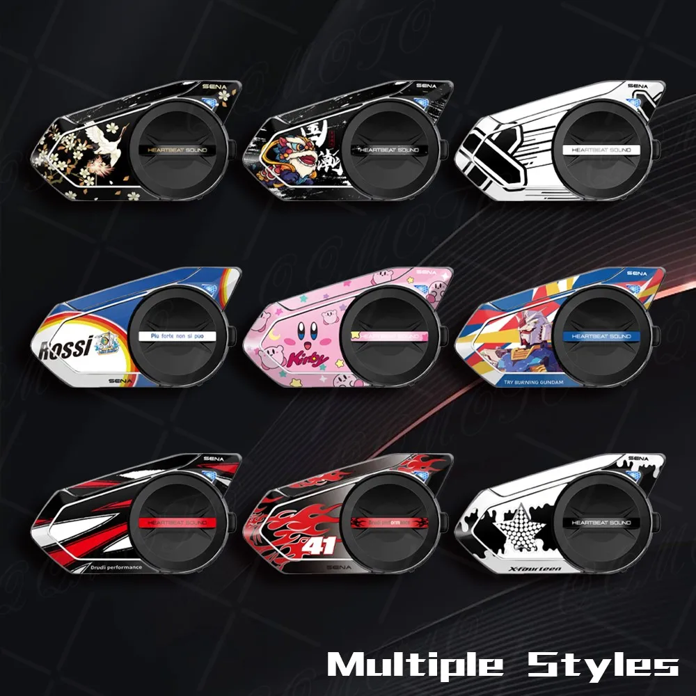 For Decoration SENA 50S sena 50s Motorcycle Headphone Protective Stickers With Personalized And Creative Bluetooth Headset Decal