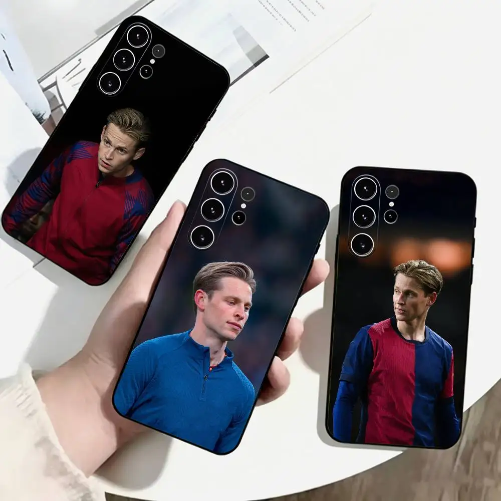 Football Frenkie-E De J-Jong Phone Case Black Silicone Soft For Samsung S25,S24,S21,S22,S23,S30,Ultra,S20,Plus,Fe,Lite