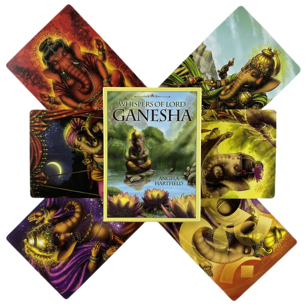 Whispers of Lord Ganesha Oracle Tarot Card Deck 50 Cards Full Color Board Card