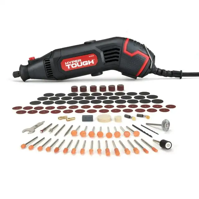 

1.5 Amp Corded Rotary Tool, Variable Speed with 105 Rotary Accessories & Storage Case, New Condition, Volts 120