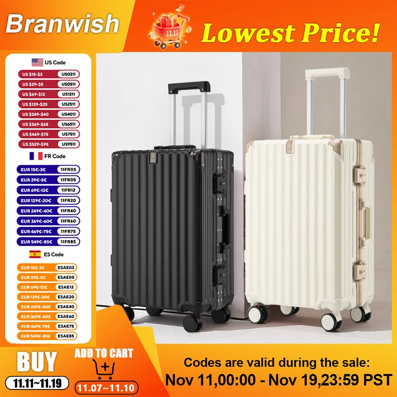 حقيبة سفر صامتة بإطار من الألومنيوم مقاس 20 بوصة متعددة الوظائف مقاومة للماء مع تصميم طبقة قابلة للتوسيع للسفر للرجال والنساء