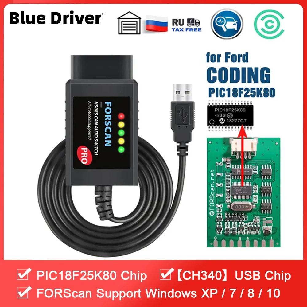 ELM327V1.5 Bluetooth Car Code Reader Scanner PIC18F25K80 Chip Scanner Diagnostic Tool for OBD2 Scanner Diagnostic Tool