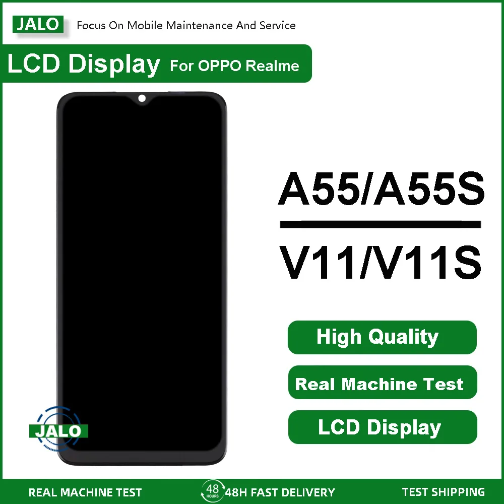JALO LCD Screen Assembly Display for OPPO A55 A56 A55S RealmeV11 V11S LCD Display Touch Screen LCD Panel Replacement