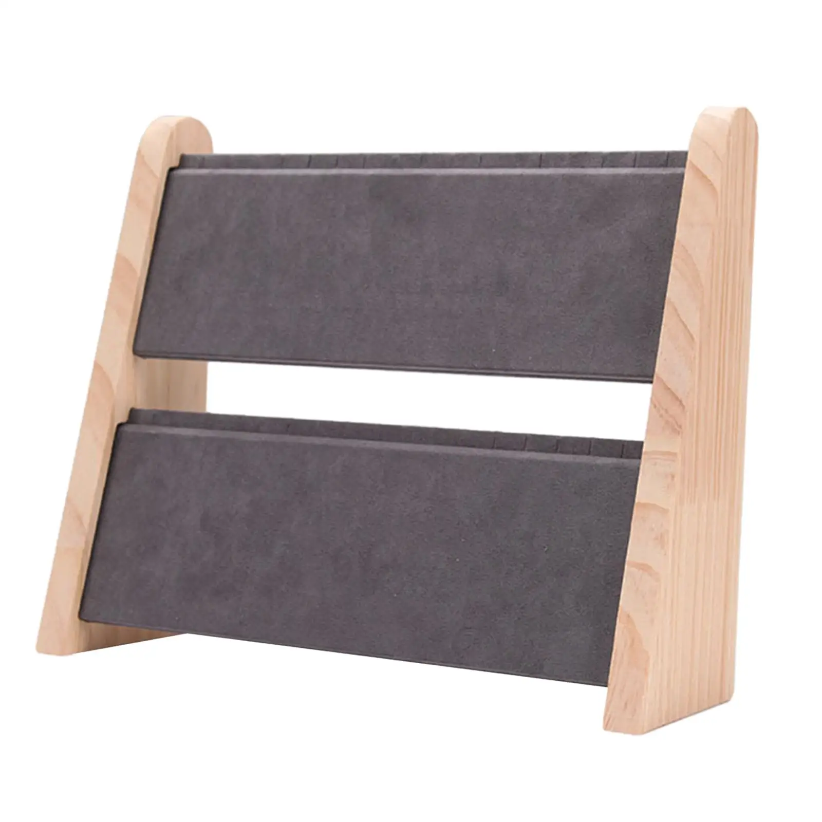

Necklace Organizer Wooden Necklace Holder Rings Jewelry Display Stand Rack Bracelet Storage for Watches Countertop Tradeshow