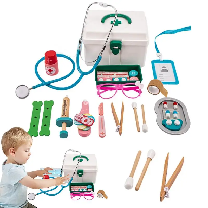 

Докторский набор для детей, ролевая игра, Забавный интерактивный докторский комплект, ролевая игра, игрушка для дома для девочек и мальчиков, обучающая игра, больничный аксессуар