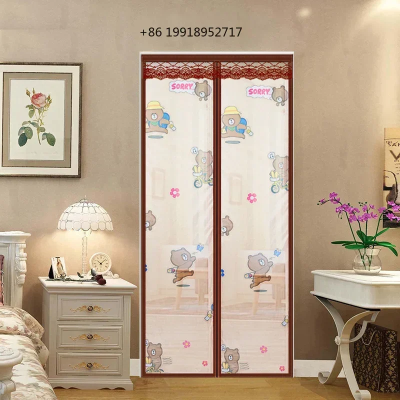 Sale Strong Magnet Lace Anti-Mosquito Door Net Thick Hemming Multicolor Exterior Curtain Variety Mosquito Protection