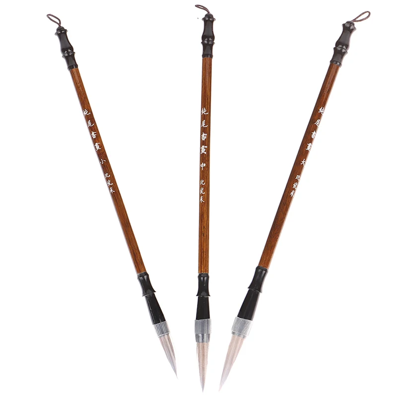 3pcs/lot Excellent Quality Chinese Calligraphy Brushes Pen For Writing Brush