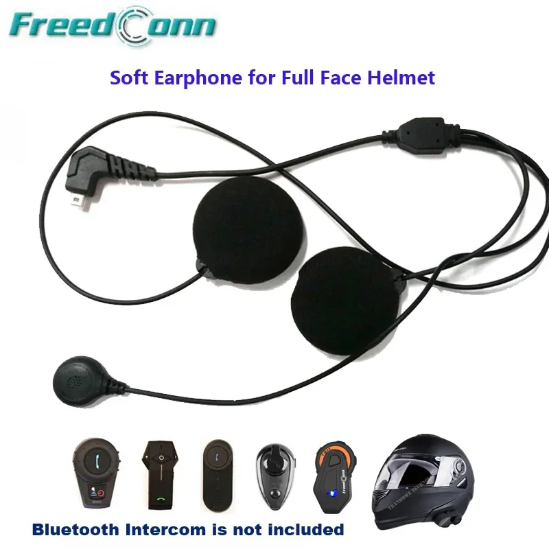 FreedConn ヘッドフォンマイク 2 で 1 イヤホンオートバイインターホンヘルメット Bluetooth ヘッドセット T-COM VB SC COLO RC T-MAX T-REX