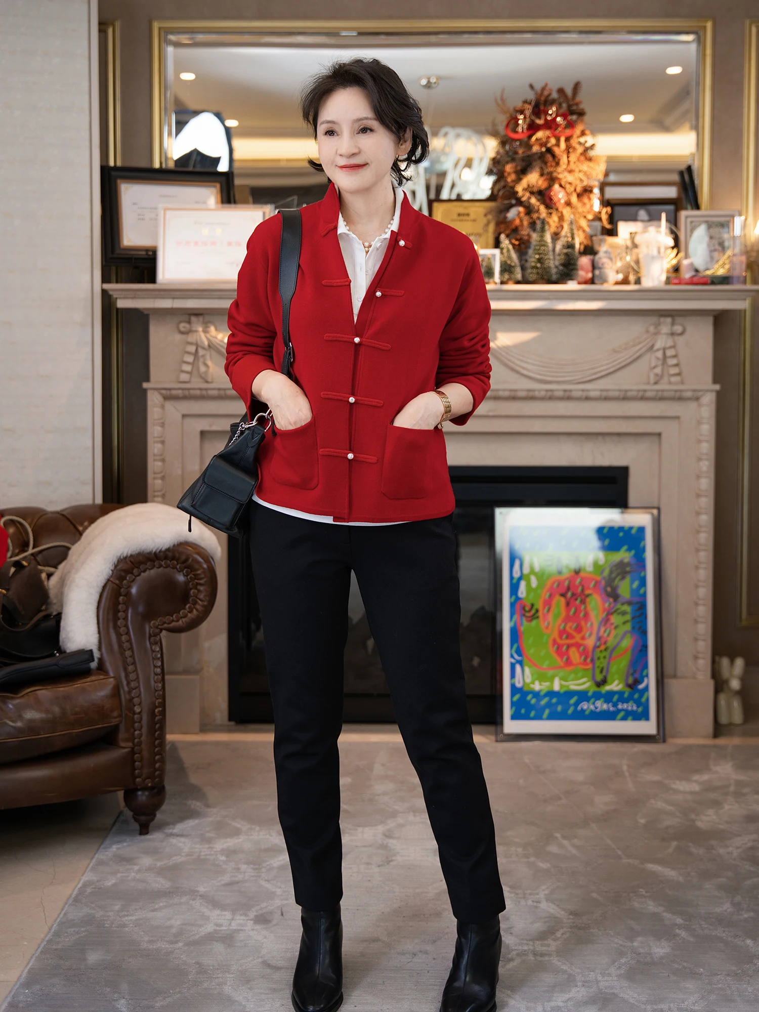 

Новогодняя коллекция Capricorn: 100% шерстяная куртка ручной работы с пуговицами, новая китайская модная женская весенняя коллекция