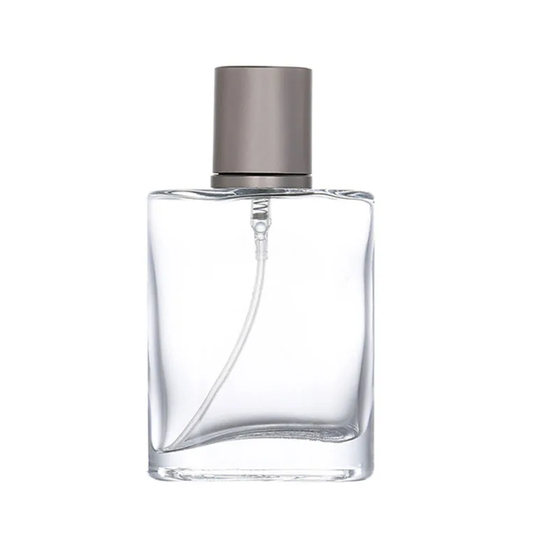 Jxcmeng 1 botella vacía de vidrio transparente de 30ml, botella pulverizable suficiente, botella pulverizadora, olor, tamaño de viaje, botella de Perfume reutilizable portátil