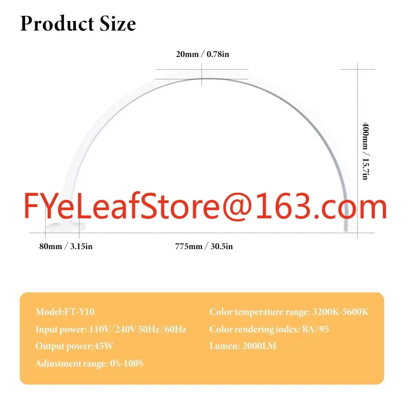 30 بوصة Ft-y10 ثنائي اللون المهنية مصباح الأشعة فوق البنفسجية للأظافر مانيكير والتطريز مسمار الفن الرموش مع مشبك الهاتف المحمول #3