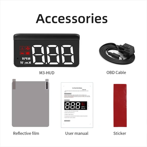Автомобильный Проектор M3 OBD2 M1 GPS HUD: Дисплей На Приборную Панель, Скорость, Расход Топлива, Автоаксессуары 8.6x3.7x1.6см