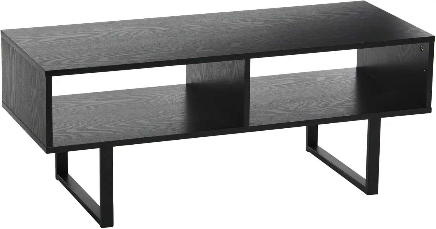 TV Stand Coffee Table with Rectangular Storage Compartments