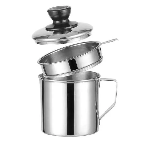 Oil Filter With Strainer Kitchen Oil Storage Jar With Lid Oil Bottle Oil Control Filter Household Cooking Storage Filter Jar