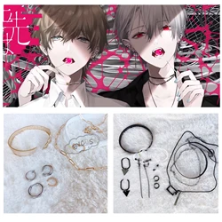 2024 NIJISANJI VTuber Candydance Kuzuha Kanae Cos Ear Clip Ear Pins Cosplay Necklace Bracelets Anime Prop Jewelry Accessories