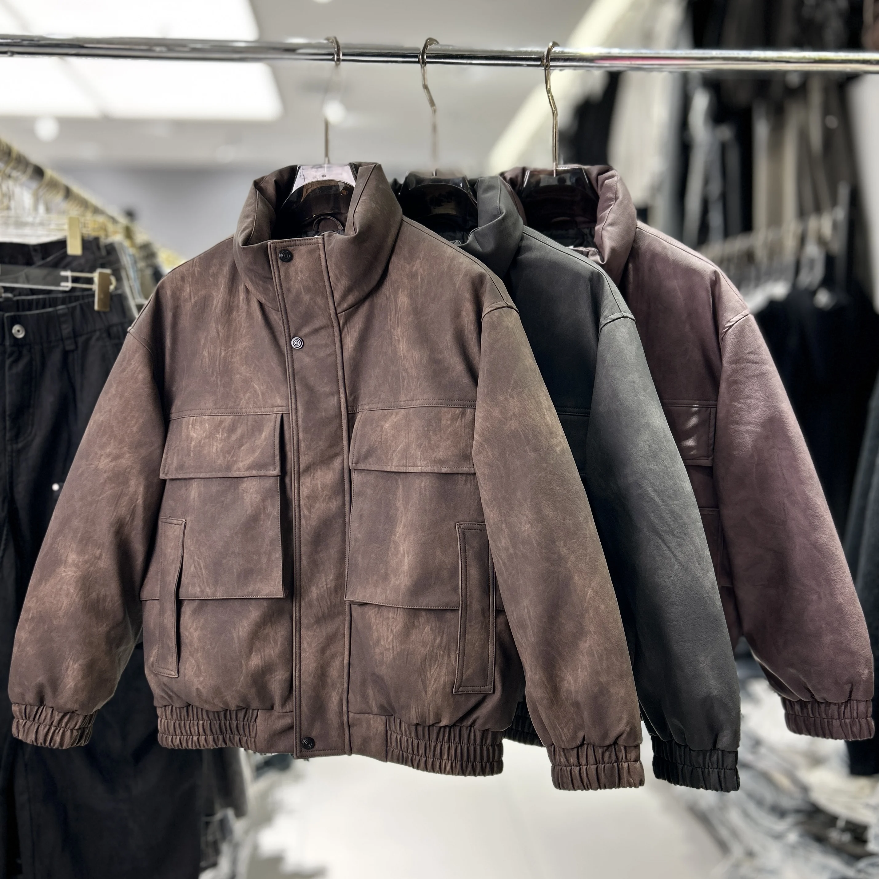 YM модное брендовое зимнее корейское пальто с хлебом, белое пуховое пуховое пальто из искусственной кожи, теплое, не требуе Wa