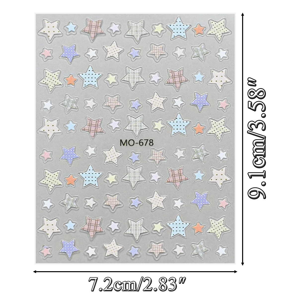 3/6/12 ورقة الباستيل ستار 5D تنقش ملصقات الأظافر ، Kawaii جيلي كاندي اللون ستار مسمار ملصقات فنية DIY بها بنفسك هلام مانيكير