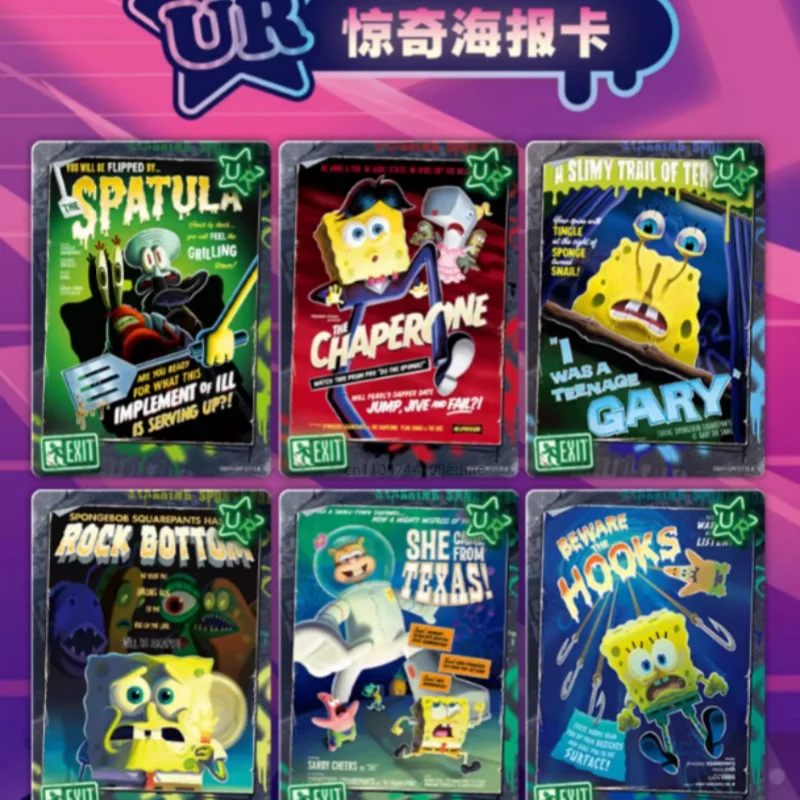 KAYOU Genuine SpongeBob SquarePants Card Collection Fun Time Edition Collectible Cards Anime Peripheral Children’s Holiday Gift