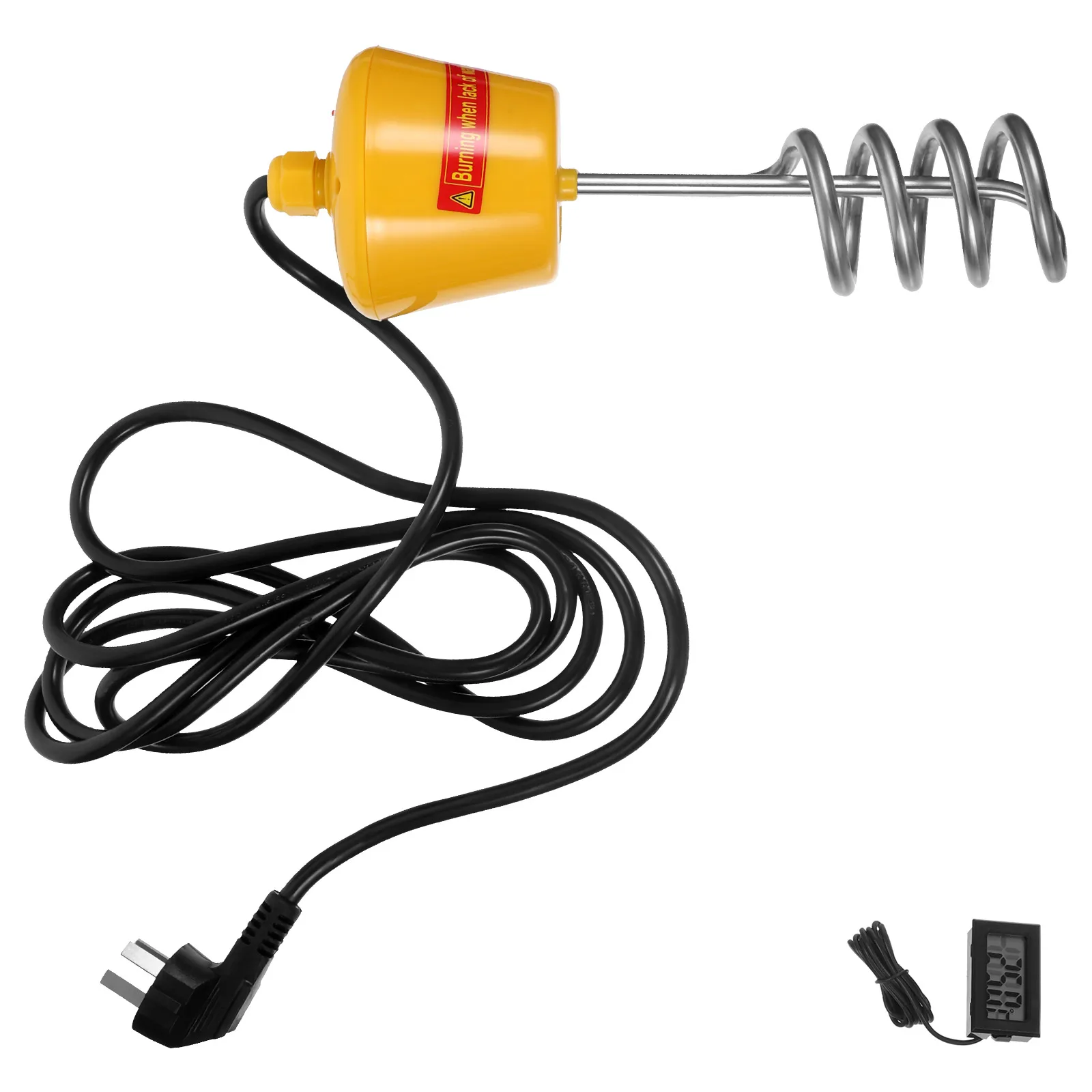 

3000W Heating Rod Bathtub Inflatable Pool Heater Yellow British Regulatory Water Temperature Thermometer Safe Reliable