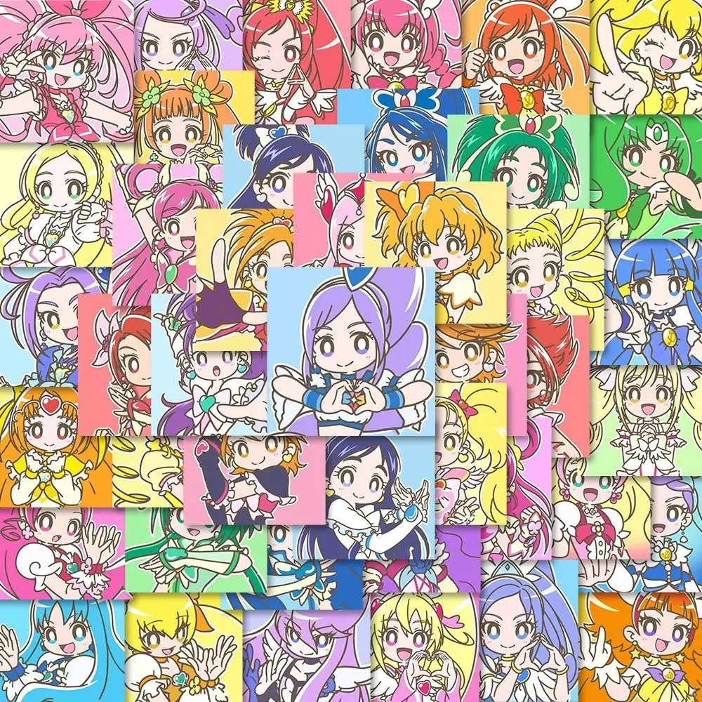 Hugtto Pretty Cure 128 Photos Sticker Girl Kawaii Anime Figure Decorate Phone Case Flat Computer Cartoon Patch Birthday Gift