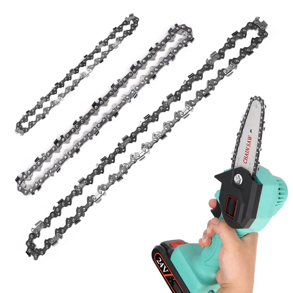 Mini Steel Chainsaw Chains Electric Saw Blade Electric Power Tool Saw Accessory Replacement Wood Cutting 4In 6 Inch 8 Inch Chain