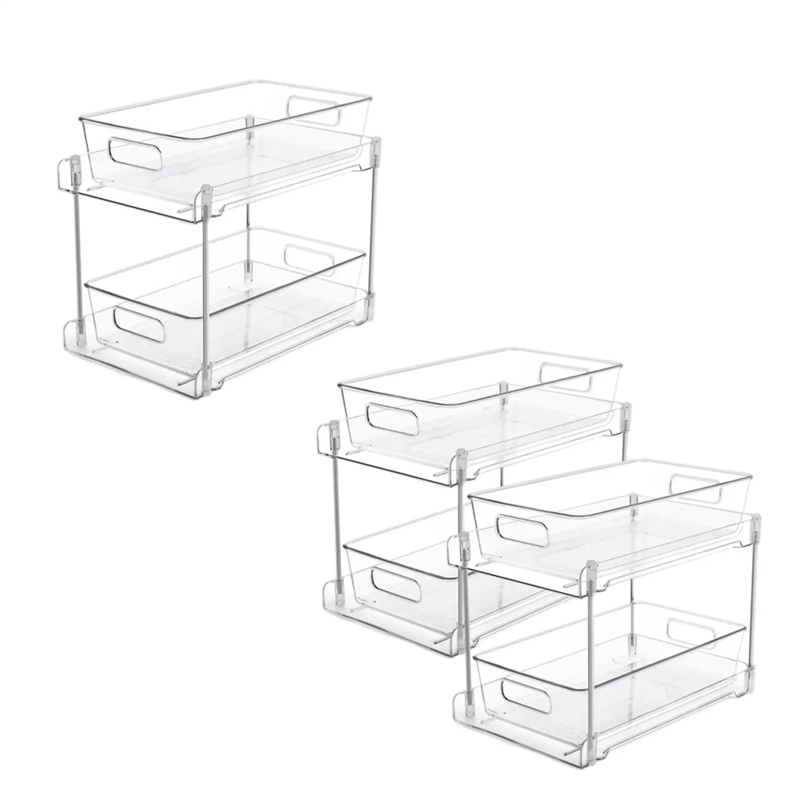 

Bathroom Organizer with Dividers Pantry Countertop Acrylic Drawers Bins