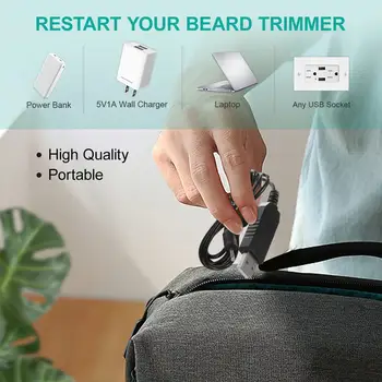 Kabel 5V až 2,3V DC 2,5*0,7 mm pro zastřihovače vousů Braun MGK3321, MGK3335, MGK3010, BT3020, 3021 a nabíječku. 8 nejlepší prodej nabíječka k epilátoru Braun - №8